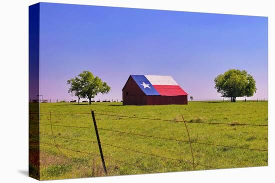 An Old Barn Painted with a Texas Flag near Waco Texas-Hundley Photography-Premier Image Canvas