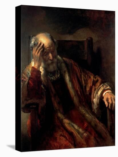 An Old Man in an Armchair, 17th Century-Rembrandt van Rijn-Premier Image Canvas
