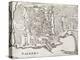 An Old Map Of Palermo, The Main Town In Sicily-marzolino-Stretched Canvas