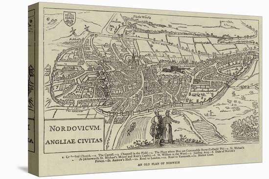 An Old Plan of Norwich-null-Premier Image Canvas