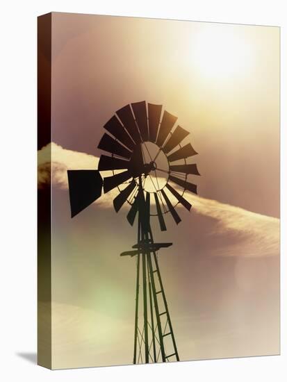 An Old Windmill Backlit In The Early Morning Light Along Highway 25 In San Benito County-Ron Koeberer-Premier Image Canvas