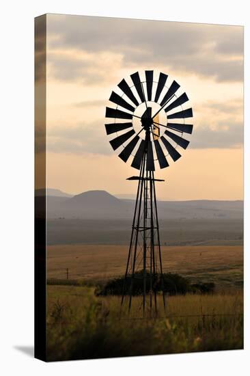 An Old Windmill on a Farm in a Rural or Rustic Setting at Sunset.-SAPhotog-Premier Image Canvas