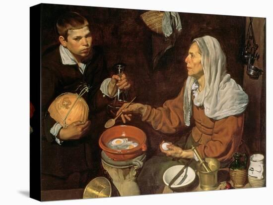 An Old Woman Cooking Eggs, 1618-Diego Velazquez-Premier Image Canvas