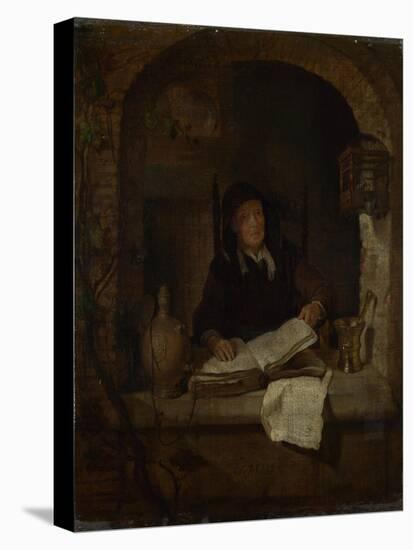 An Old Woman with a Book, C. 1660-Gabriel Metsu-Premier Image Canvas