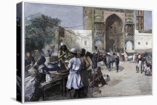 An Open-Air Restaurant at Lahore, India, 1880-Edwin Lord Weeks-Premier Image Canvas