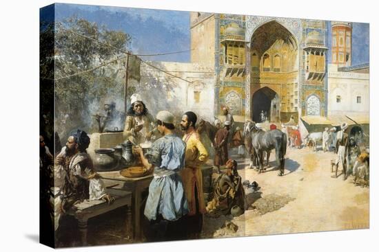 An Open-Air Restaurant, Lahore, C1889-Edwin Lord Weeks-Premier Image Canvas