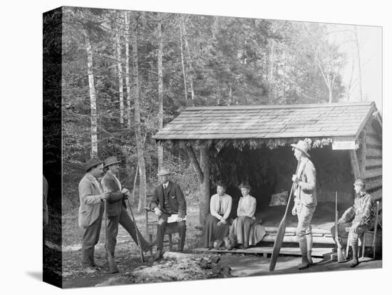 An Open Camp in the Adirondacks, New York-null-Stretched Canvas