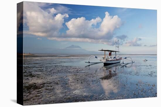 An Outrigger Fishing Boat on the Coast of Bali-Alex Saberi-Premier Image Canvas