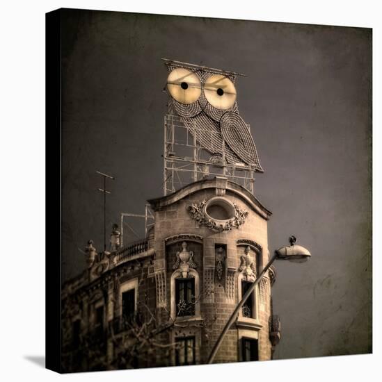 An Owl on a Roof in the City-Luis Beltran-Premier Image Canvas
