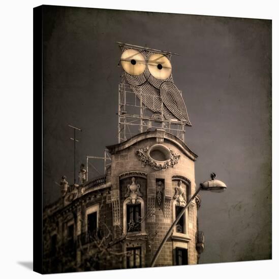 An Owl on a Roof in the City-Luis Beltran-Premier Image Canvas