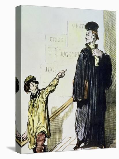 An Unsatisfied Client, from the Series "Les Gens de Justice", circa 1846-Honore Daumier-Premier Image Canvas