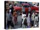 An Water Vendor Walks in the Streets of Port-Au-Prince, Haiti-null-Premier Image Canvas