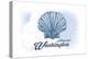 Anacortes, Washington - Scallop Shell - Blue - Coastal Icon-Lantern Press-Stretched Canvas