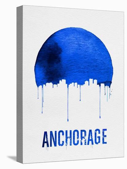 Anchorage Skyline Blue-null-Stretched Canvas