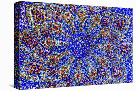 Ancient Arab Islamic Designs Blue Pottery, Madaba, Jordan-William Perry-Premier Image Canvas