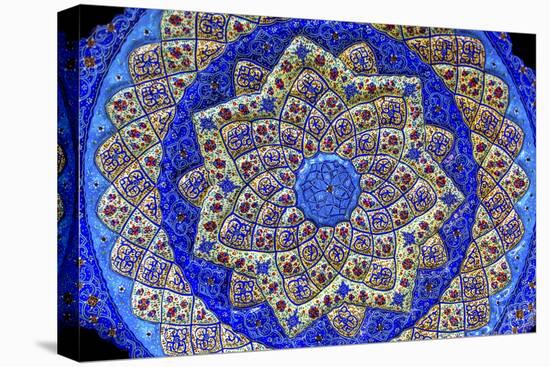 Ancient Arab Islamic Designs Blue Pottery, Madaba, Jordan-William Perry-Premier Image Canvas