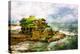 Ancient Balinese Temple - Picture In Painting Style-Maugli-l-Stretched Canvas