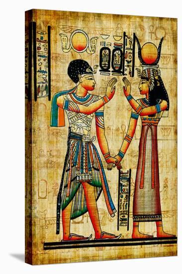 Ancient Egyptian Papyrus-Maugli-l-Stretched Canvas