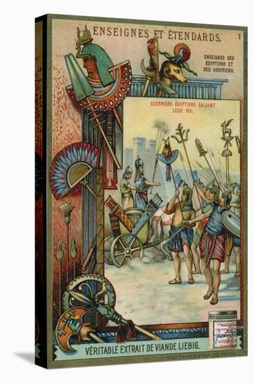 Ancient Egyptian Warriors Saluting their King-null-Premier Image Canvas