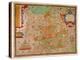 Ancient Map of England 1579-Christopher Saxton-Premier Image Canvas