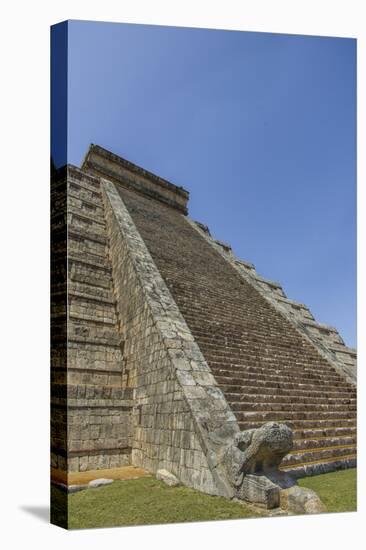 Ancient step pyramid Kukulkan at Chichen Itza, Mexico.-Jerry Ginsberg-Premier Image Canvas