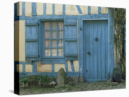 Ancient Timbered House with the Date of 1691 Carved Above Doorway, Gerberoy, Oise, Picardie, France-Tomlinson Ruth-Premier Image Canvas