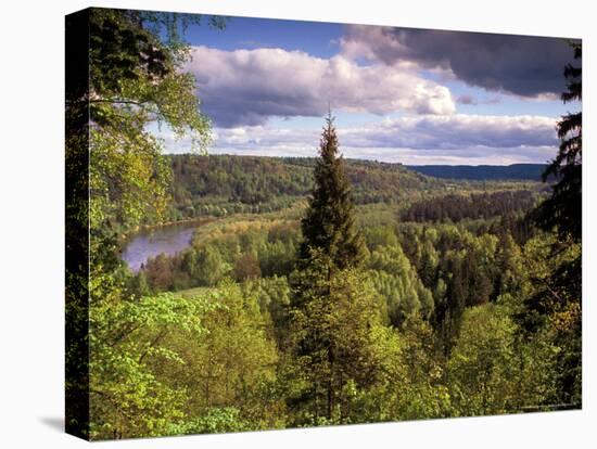 Ancient Valley of Gauja River, Guaja National Park, Painter's Hill, Latvia-Janis Miglavs-Premier Image Canvas
