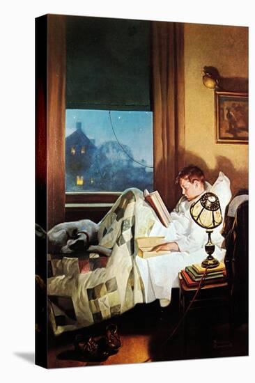 And Every Lad May Be Aladdin (or Reading in Bed)-Norman Rockwell-Premier Image Canvas