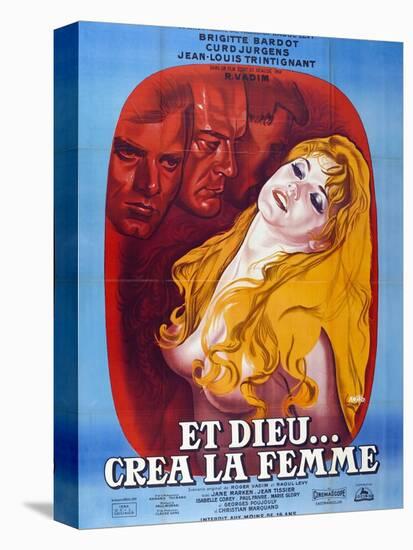 And God Created Woman, 1956, "Et Dieu... Crea La Femme" Directed by Roger Vadim-null-Premier Image Canvas