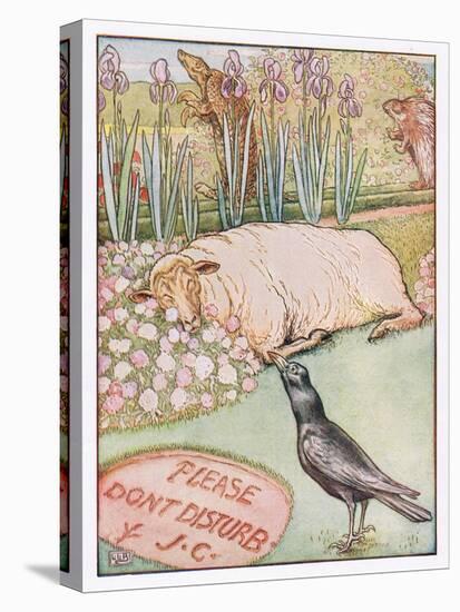 And the Sheep Went to Sleep, Illustration from 'Johnny Crow's Party', c.1930-Leonard Leslie Brooke-Premier Image Canvas