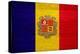 Andorra Flag Design with Wood Patterning - Flags of the World Series-Philippe Hugonnard-Stretched Canvas