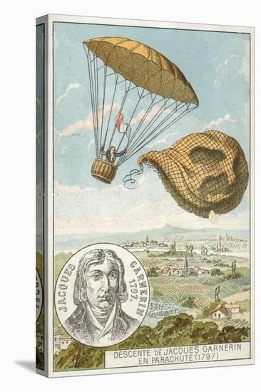 Andre-Jacques Garnerin Descending from a Balloon by Parachute, 1797-null-Premier Image Canvas