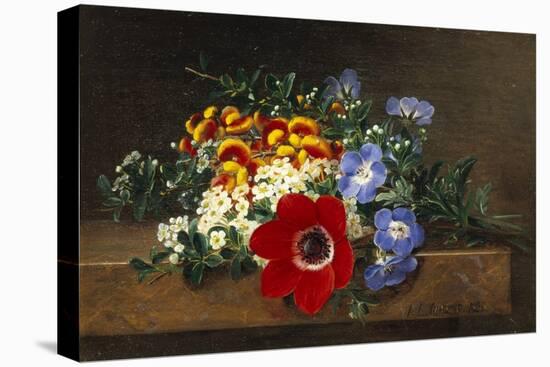 Anemone, White Spirea, Calceolaria and Blue Geranium-Johan Laurentz Jensen-Premier Image Canvas