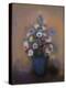 Anémones et lilas dans un vase bleu-Odilon Redon-Premier Image Canvas