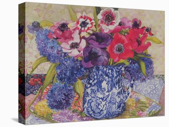 Anemones in an Antique Jug-Joan Thewsey-Premier Image Canvas
