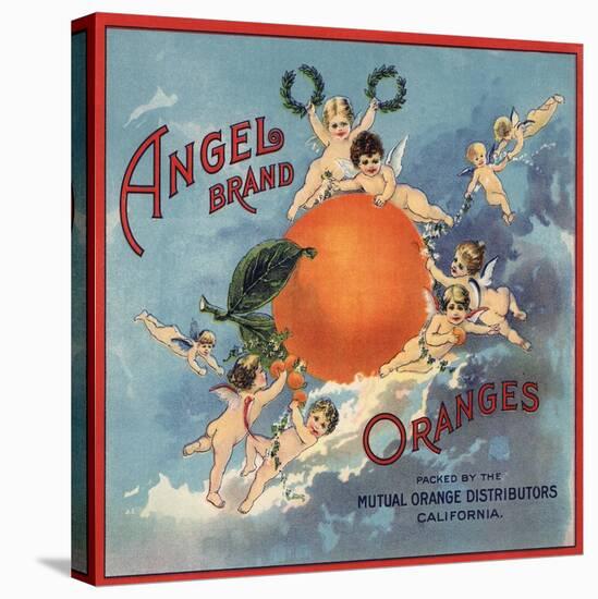 Angel Brand - California - Citrus Crate Label-Lantern Press-Stretched Canvas