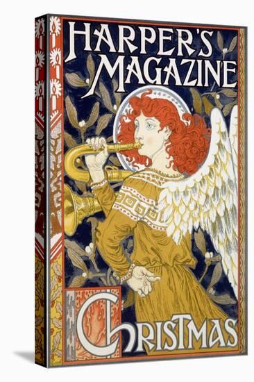 Angel Sounding of the Trumpet - American Christmas Poster for “Harper's Magazine”, by Eugene Grasse-Eugene Grasset-Premier Image Canvas