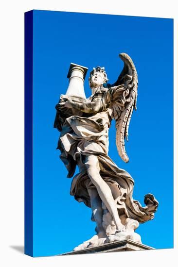 Angel with the Column, Ponte St.Angelo, UNESCO World Heritage Site, Rome, Latium (Lazio), Italy-Nico Tondini-Premier Image Canvas