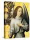 Angelo con ramo d'ulivo-Hans Memling-Stretched Canvas