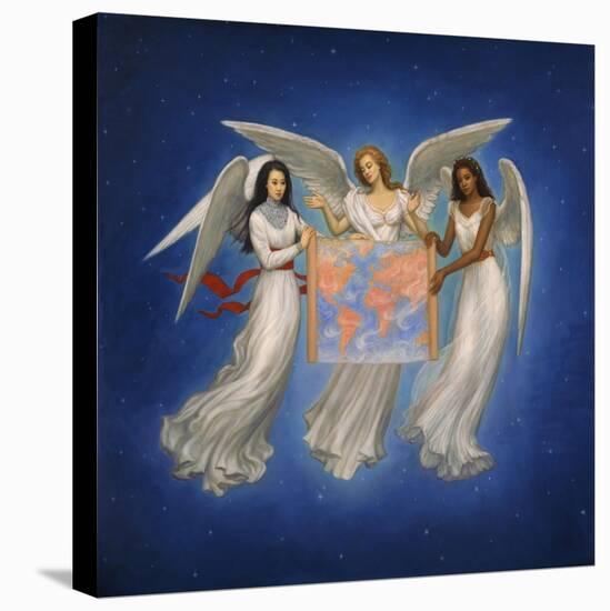 Angels with map-Edgar Jerins-Premier Image Canvas