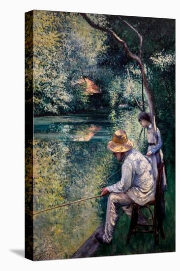 Angling, 1878 (Oil on Canvas)-Gustave Caillebotte-Premier Image Canvas