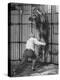 Animal Trainer Jules Jacot Training a Lion, one of the 21 big cats He Will Use Next Year-Wallace Kirkland-Premier Image Canvas