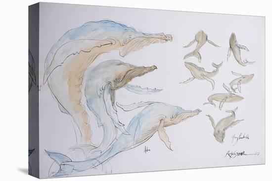 Animals (fish), Puukula Whale, 1987 (ink on paper)-Ralph Steadman-Premier Image Canvas