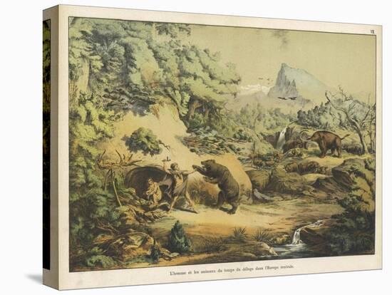 Animals (Including Homo Sapiens) at the Time of the Flood-Ferdinand Von Hochstetter-Stretched Canvas