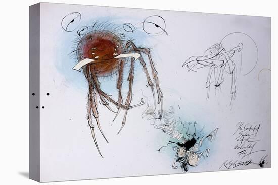 Animals (insects), Bernard the Lazy Spider, 1986 (ink on paper)-Ralph Steadman-Premier Image Canvas