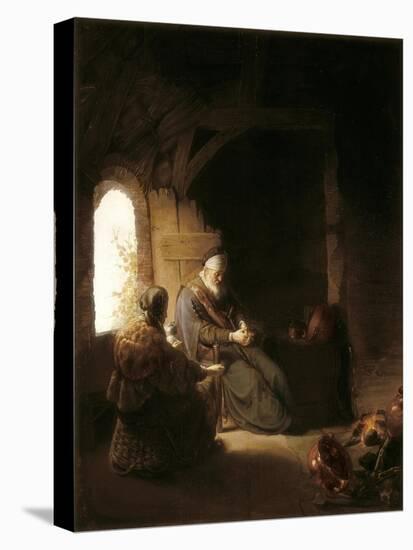 Anna and the Blind Tobit-Rembrandt van Rijn-Stretched Canvas