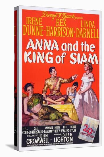 Anna and the King of Siam, Linda Darnell, Rex Harrison, Irene Dunne, 1946-null-Stretched Canvas