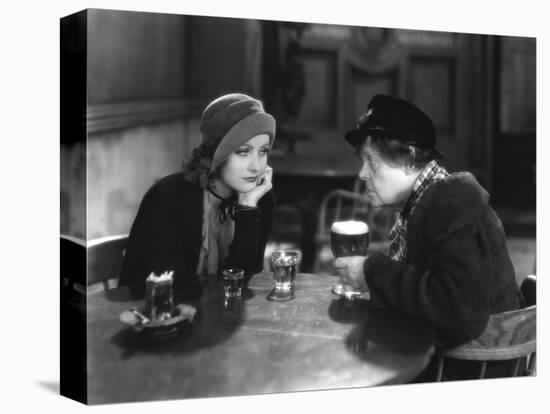 ANNA CHRISTIE, 1930 directed by CLARENCE BROWN Greta Garbo / Marie Dressler (b/w photo)-null-Stretched Canvas
