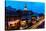 ANNAPOLIS MARYLAND - Maryland State Capitol is seen at dusk above Main Street Annapolis, Maryland-null-Stretched Canvas