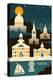Annapolis, Maryland - Retro Skyline (no text)-Lantern Press-Stretched Canvas